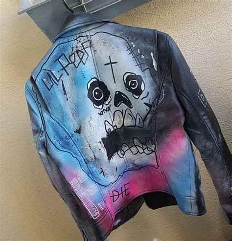 lil peep jacket skull